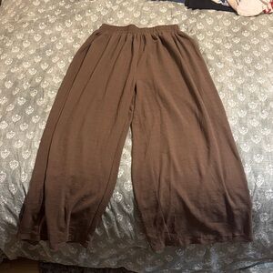 Women's Brown Wide-Leg Pants